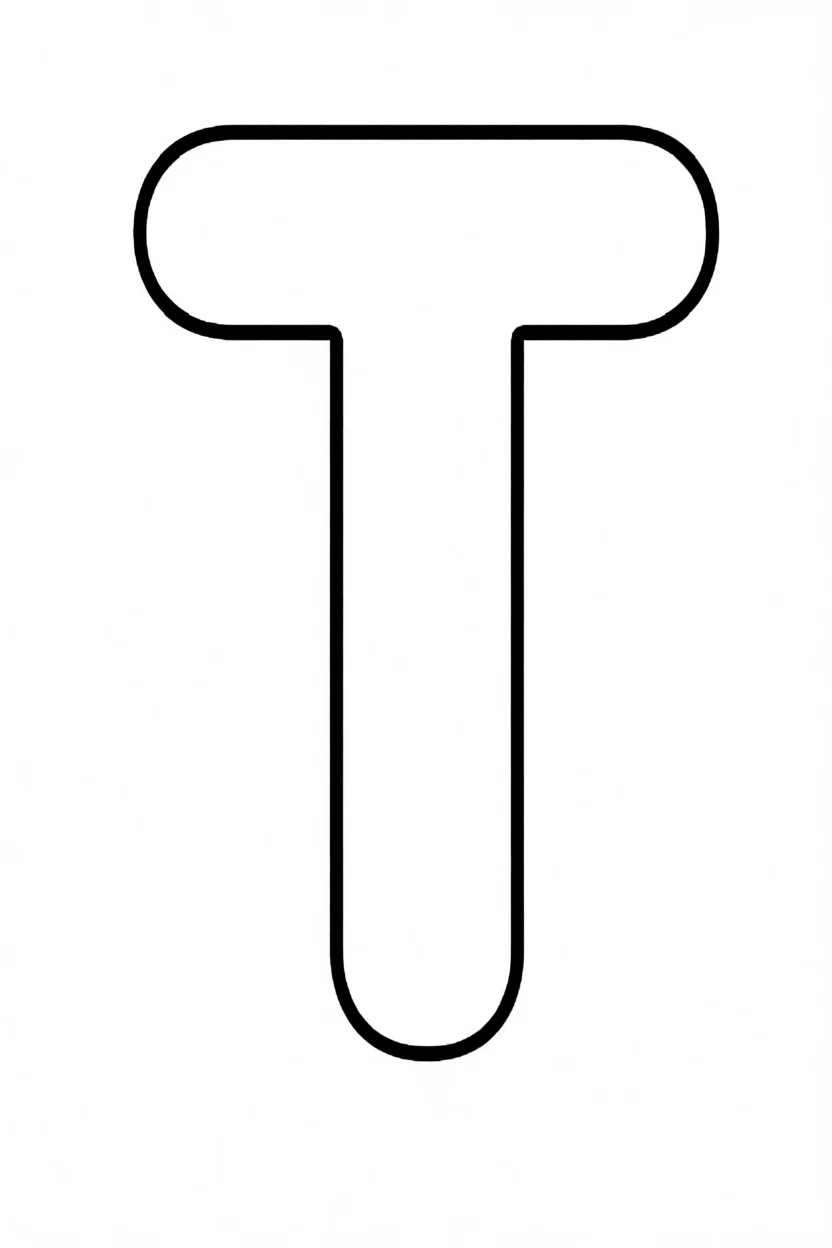 Molde da Letra T Para Imprimir