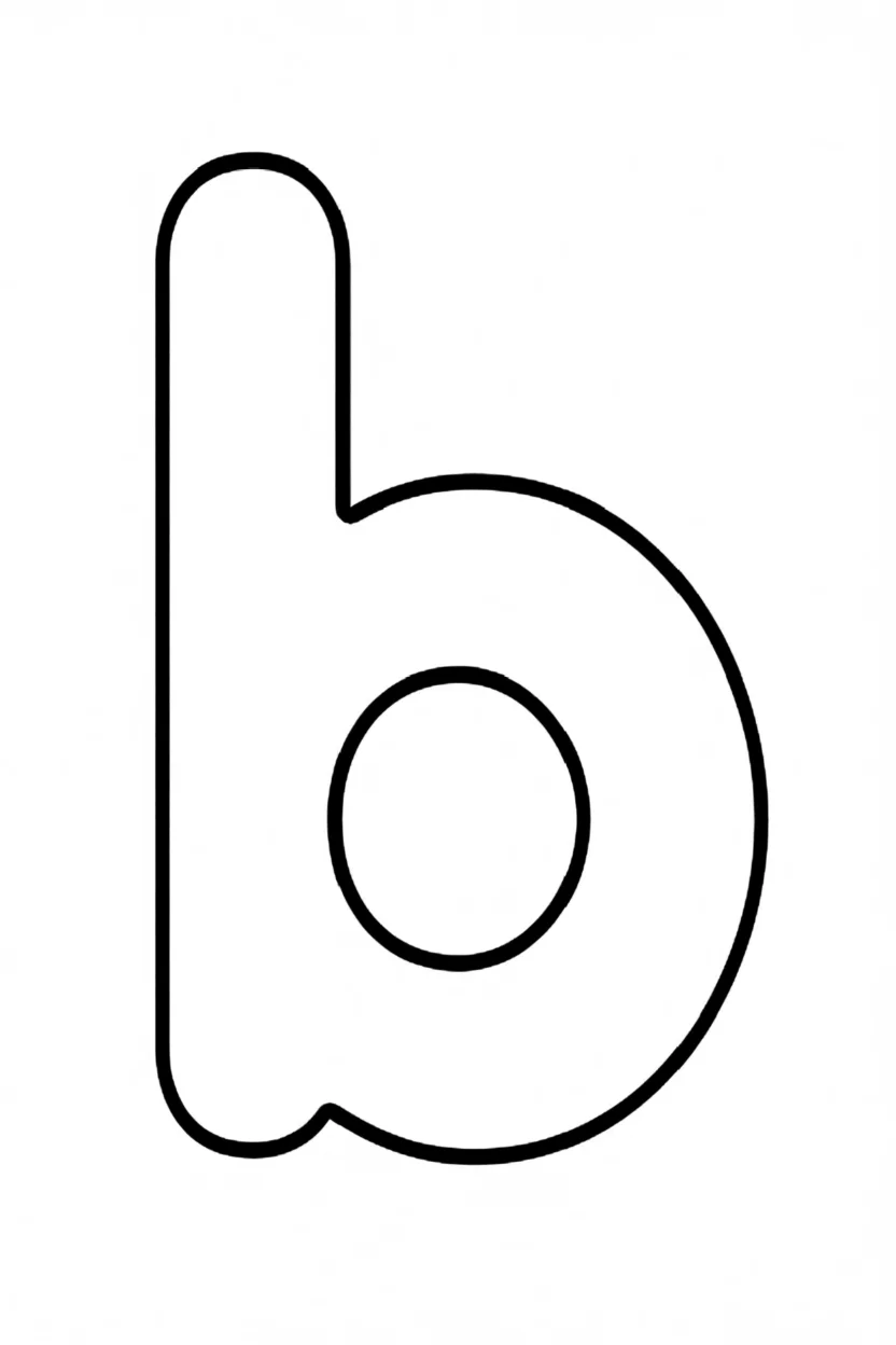 Molde de Letras Para Imprimir da Letra B