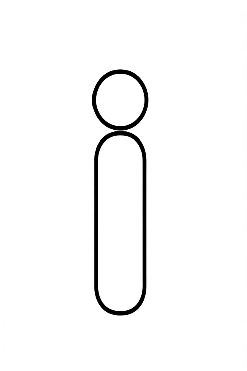 Molde de Letras Para Imprimir da Letra I