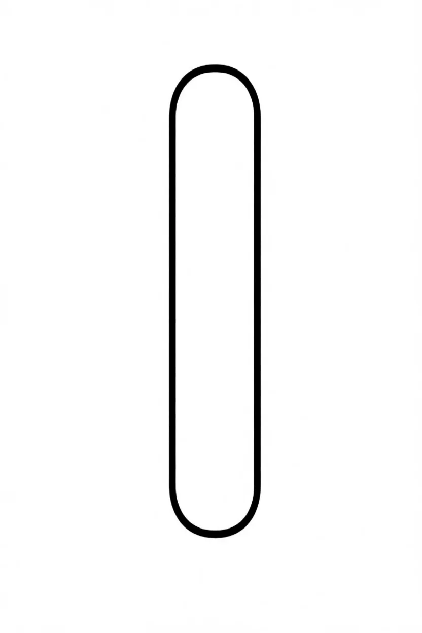 Molde de Letras Para Imprimir da Letra I