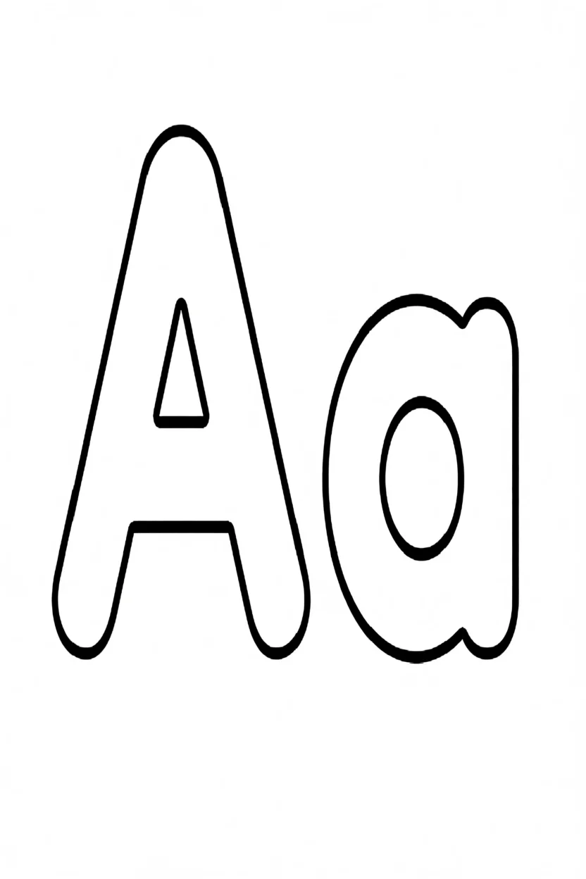 Molde de Letras Para Imprimir da Letra A