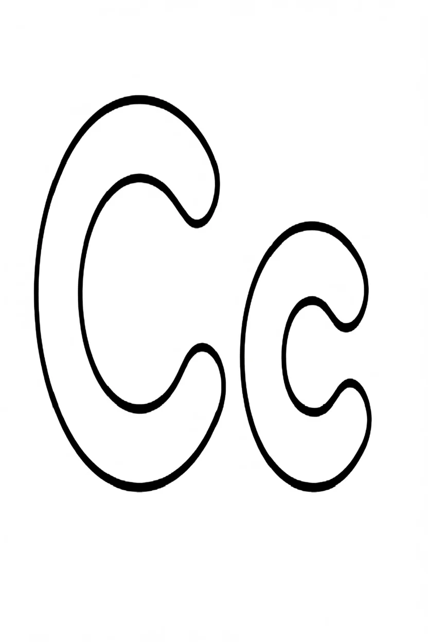 Molde de Letras Para Imprimir da Letra C