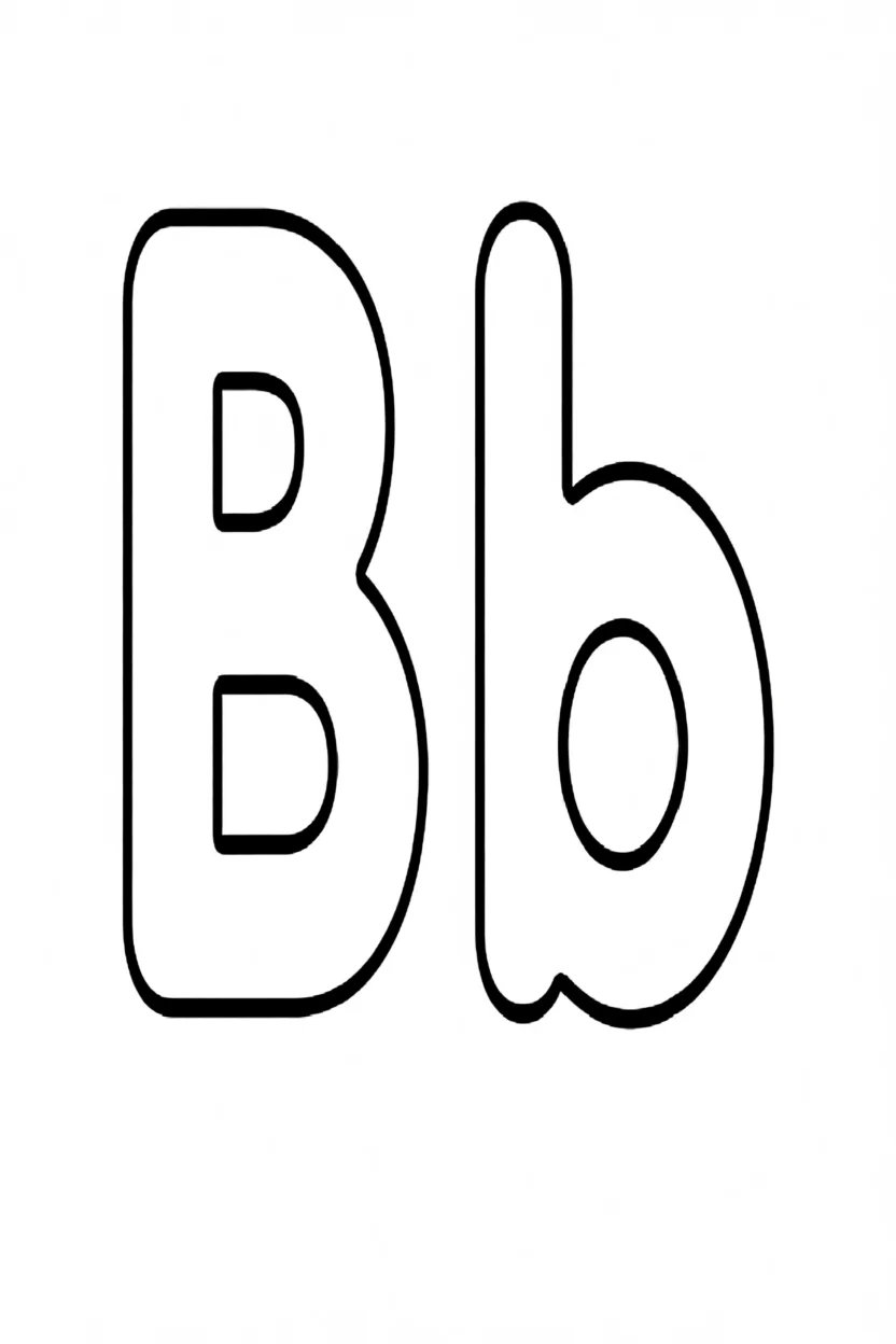 Molde de Letras Para Imprimir da Letra B