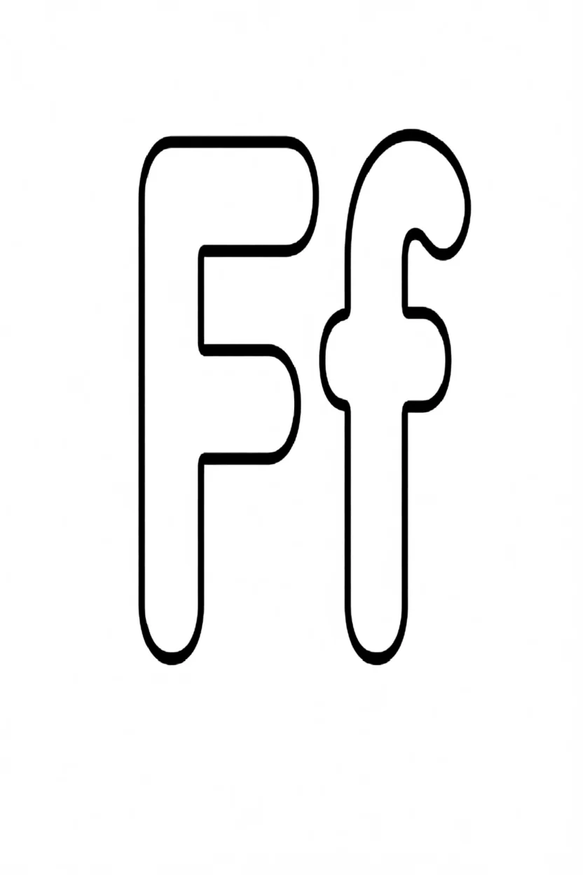 Molde de Letras Para Imprimir da Letra F