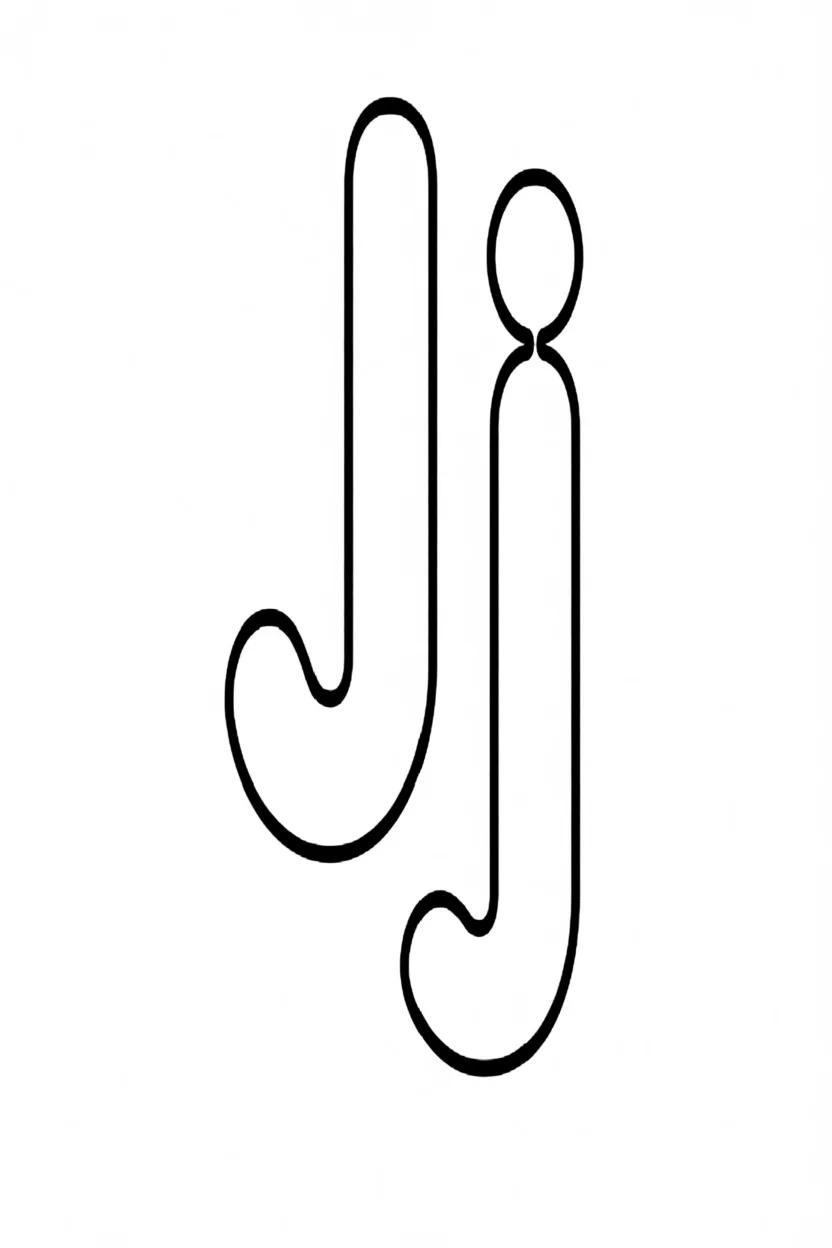 Molde da Letra J Para Imprimir