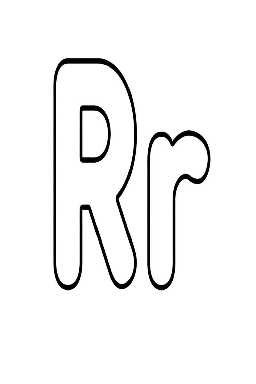 Molde de Letras Para Imprimir da Letra R