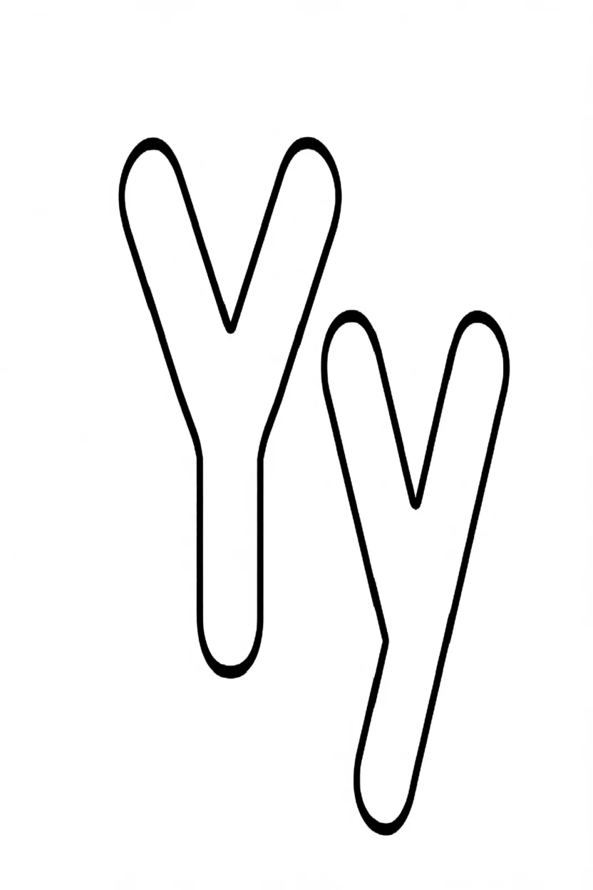 Molde de Letras Para Imprimir da Letra Y
