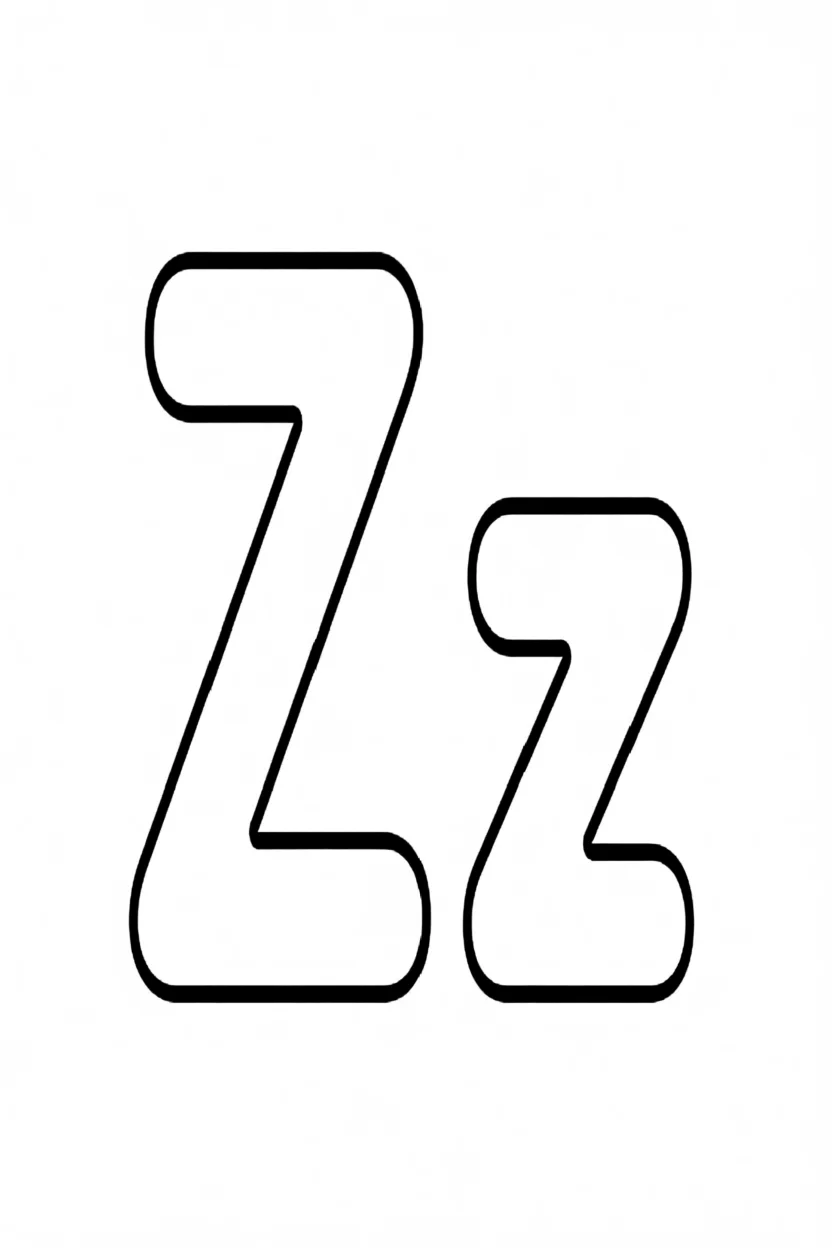 Molde de Letras Para Imprimir da Letra Z