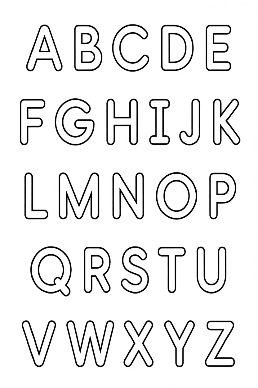 Molde de Letras Para Imprimir de A a Z