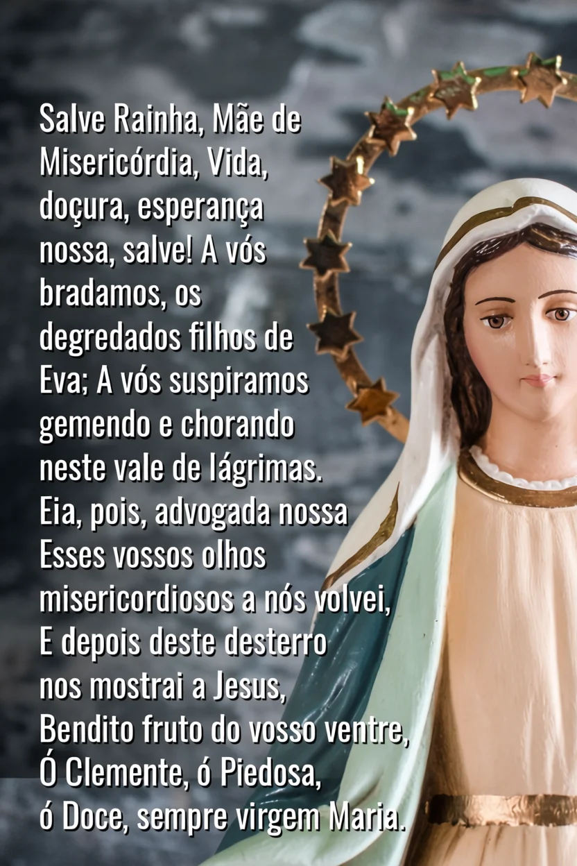 Orau00e7u00e3o Salve Rainha Completa Para Imprimir