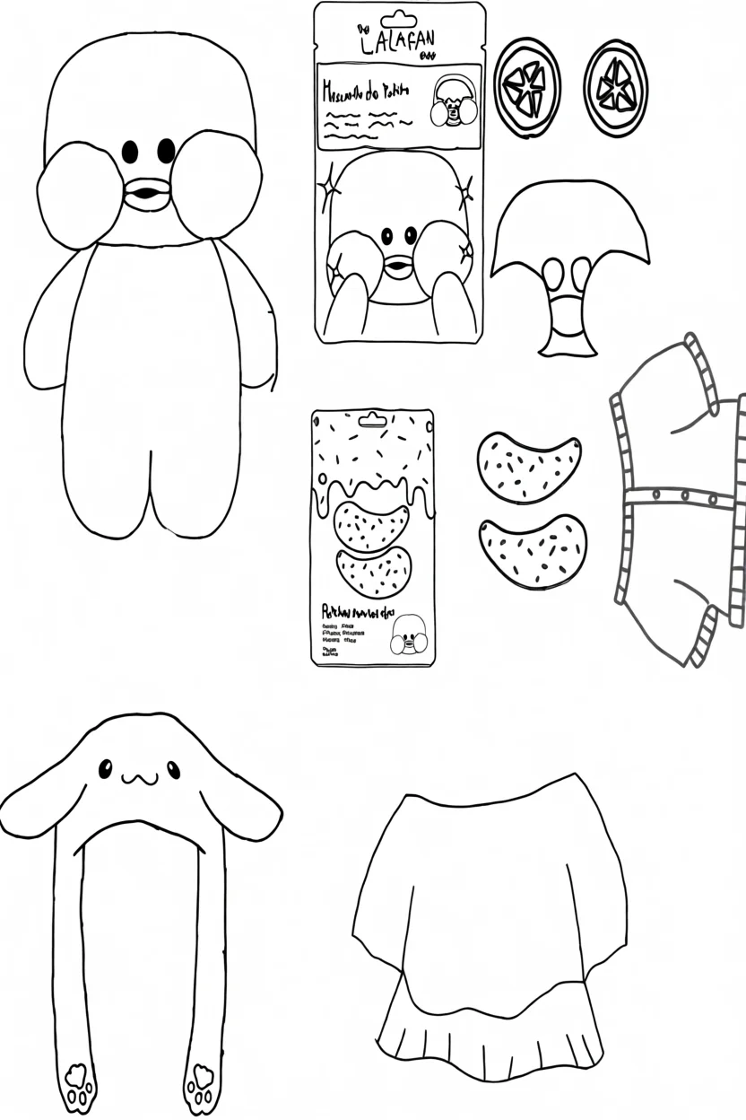 Pato de Papel para Imprimir com Roupas e Acessu00f3rios