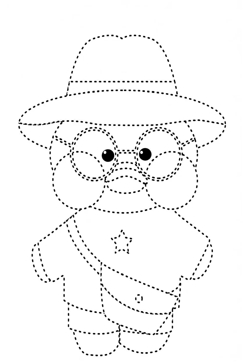 Pato de Papel para Imprimir e Colorir com Roupas e Acessu00f3rios