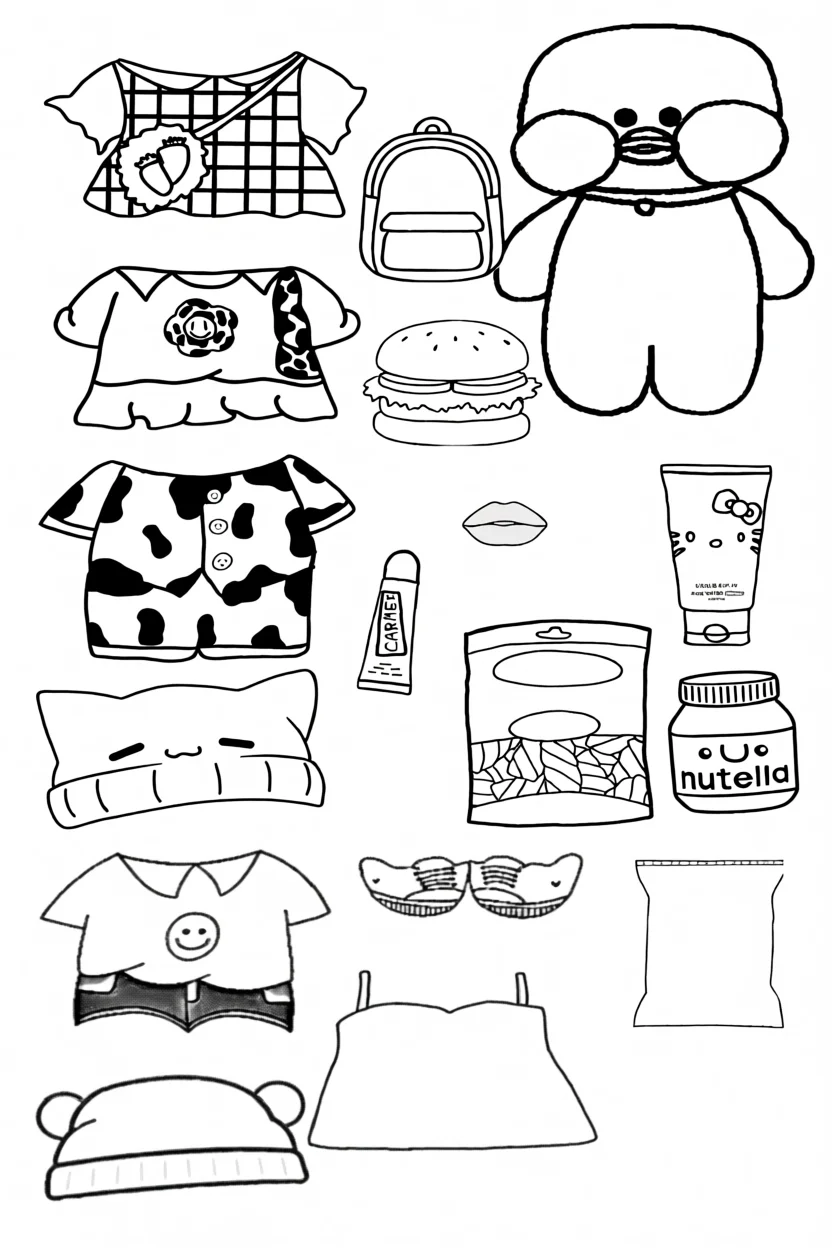 Papel Duck para Imprimir com Roupas e Acessu00f3rios