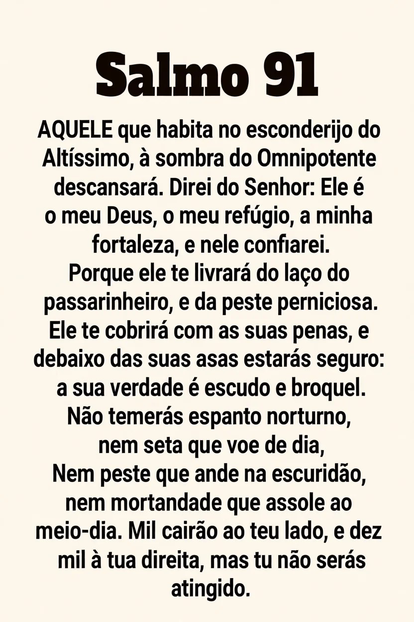 Salmo 91 Para Imprimir Completo