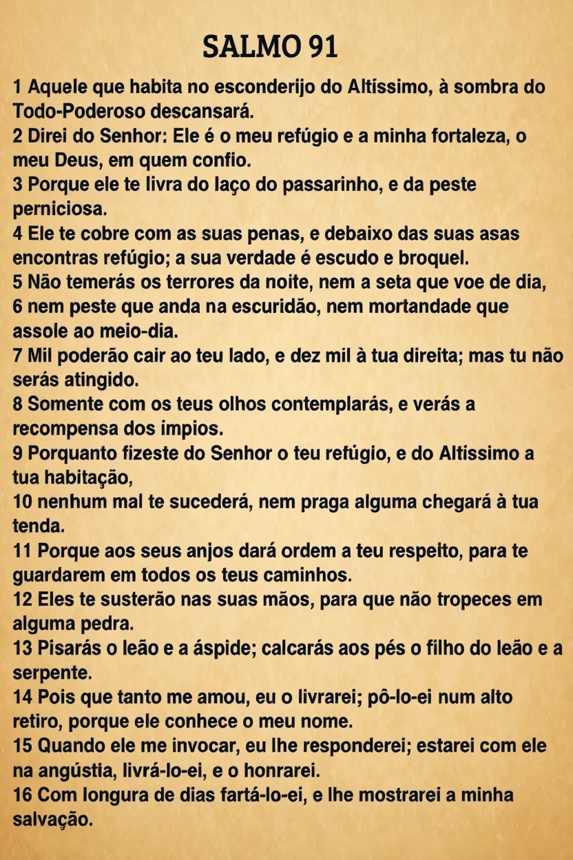 Salmo 91 Para Imprimir Completo