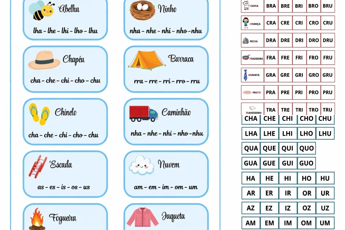 Sílabas Complexas Para Imprimir