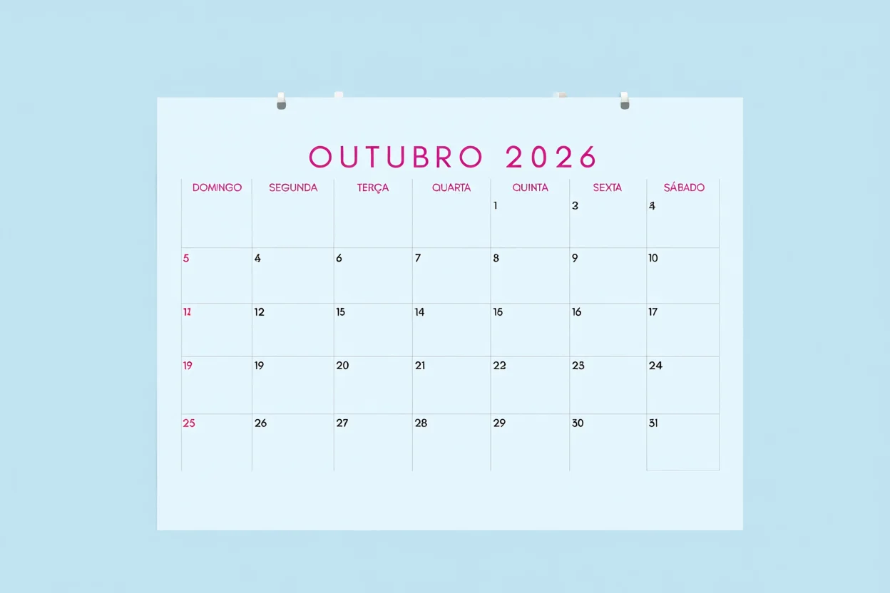 Calendu00e1rio de Outubro 2026 Para Imprimir