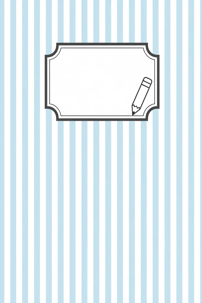Capa de Caderno com Listras para Imprimir