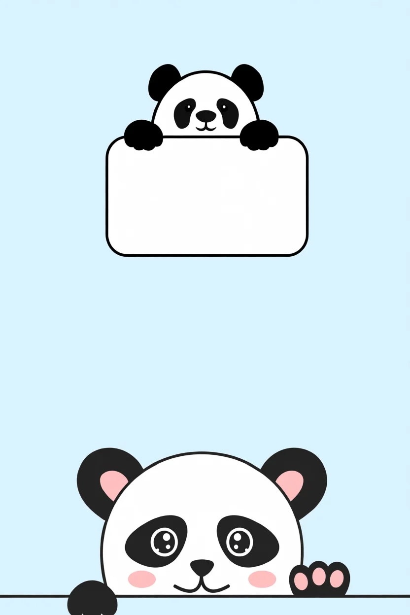 Capa de Caderno com Pandas para Imprimir