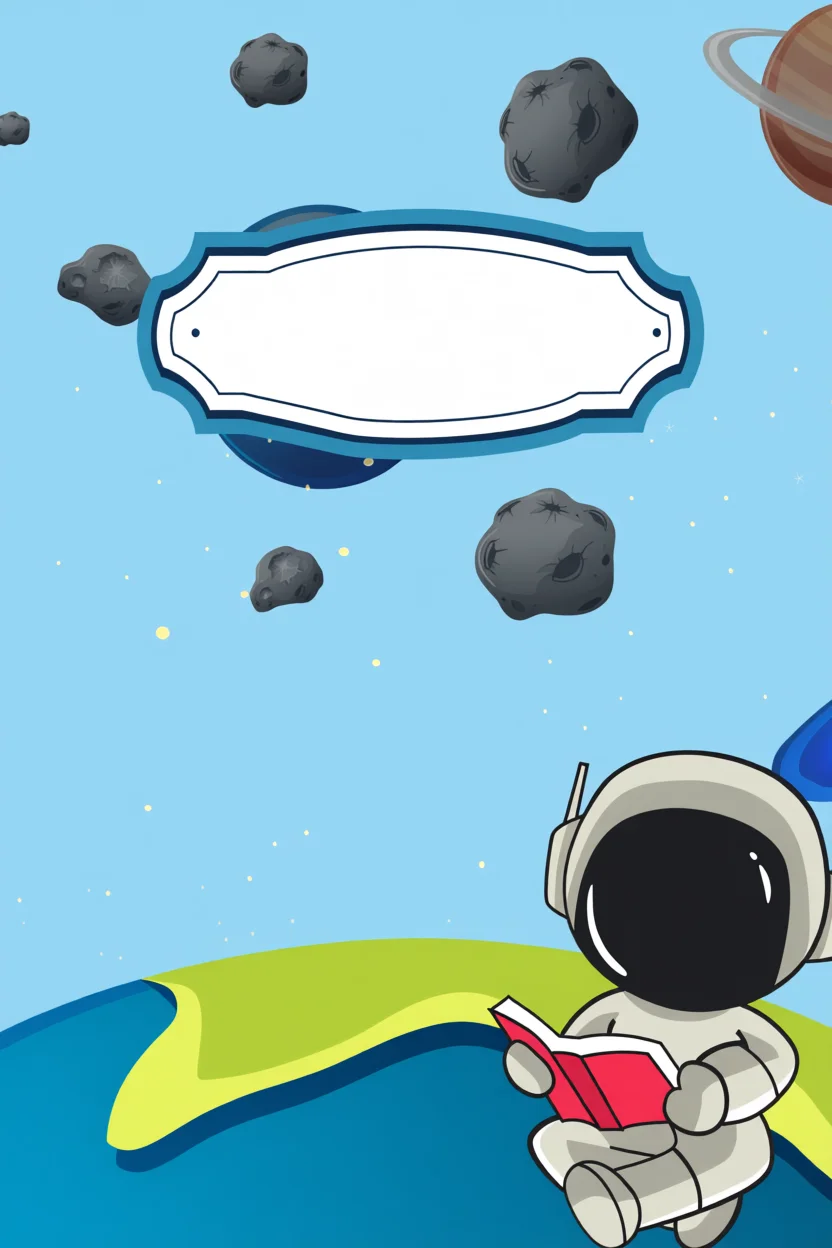 Capa de Caderno com Astronauta e Espau00e7o para Imprimir