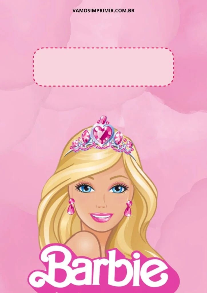 Capa de Caderno da Barbie Para Imprimir