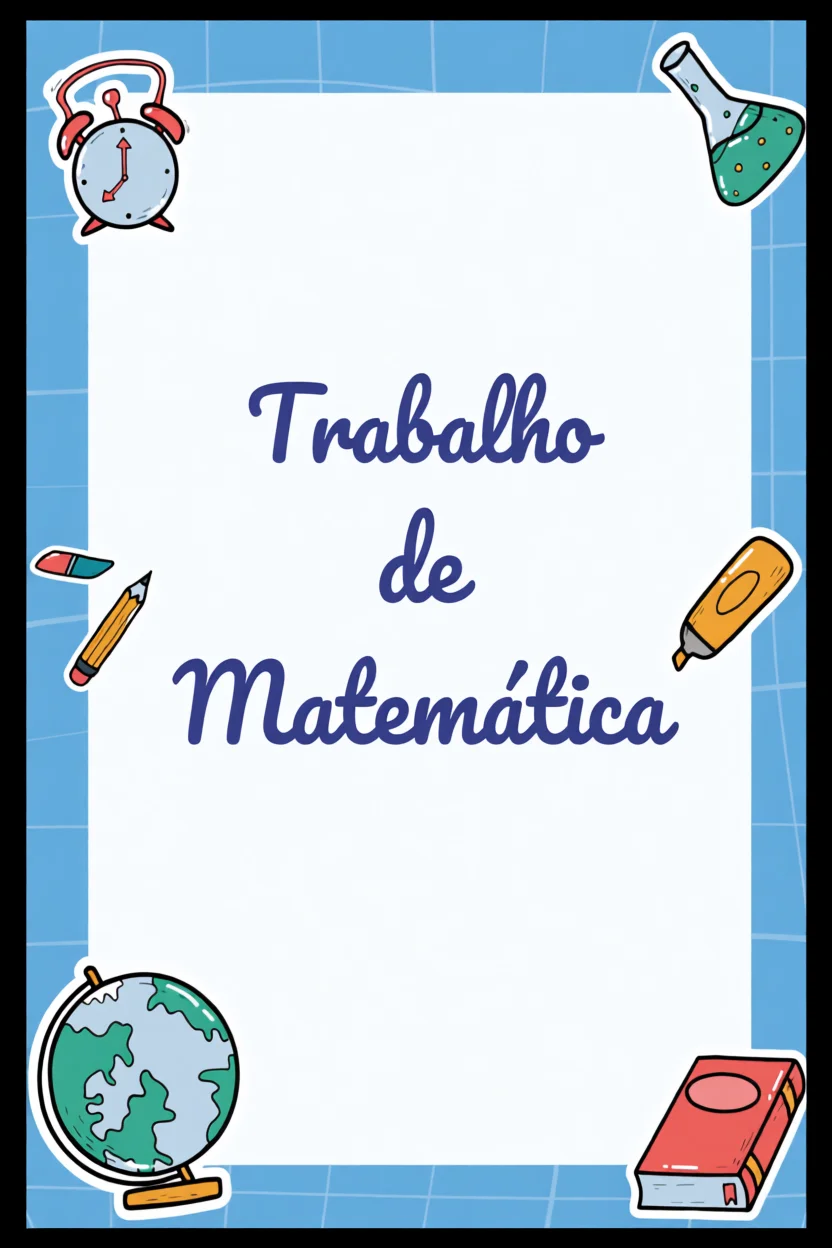 Capa de Trabalho de Matemu00e1tica Para Imprimir