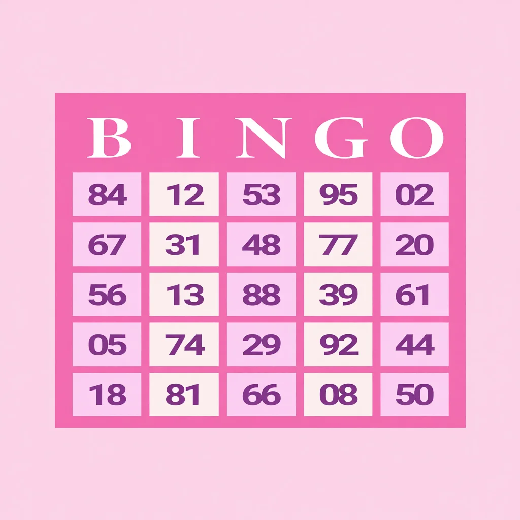 Cartela de Bingo Para Imprimir em Fundo Rosa