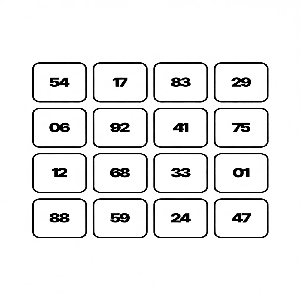 Cartela de Bingo para Imprimir com Nu00fameros em Quadrados