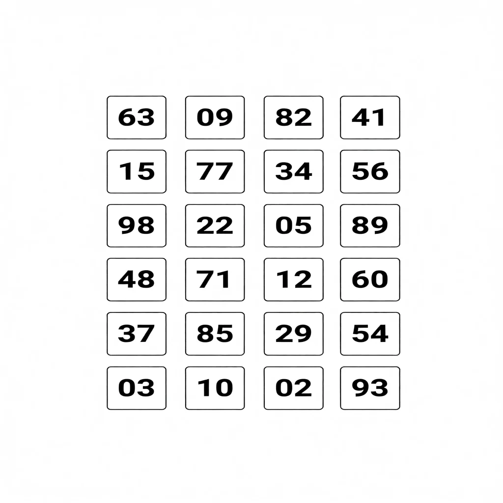 Cartela de Bingo Para Imprimir com Nu00fameros Diversos