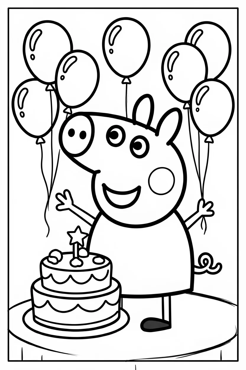 Desenhos da Peppa Pig para Imprimir e Colorir