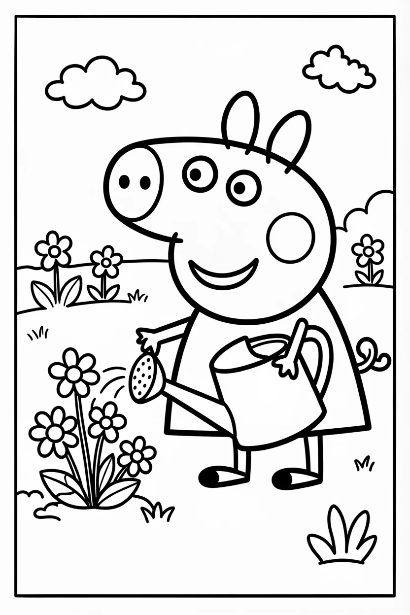 Desenhos da Peppa Pig para Imprimir e Colorir