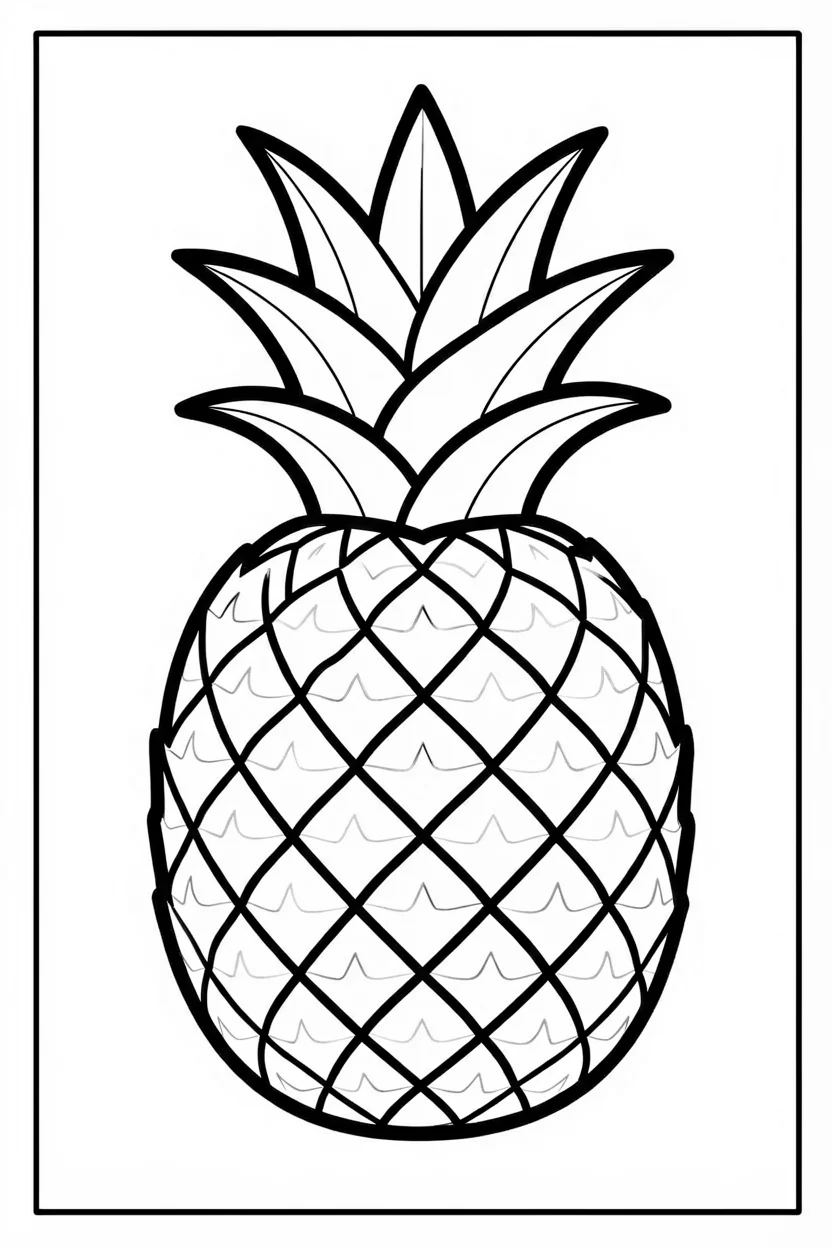 Desenhos de Abacaxi para Imprimir e Colorir