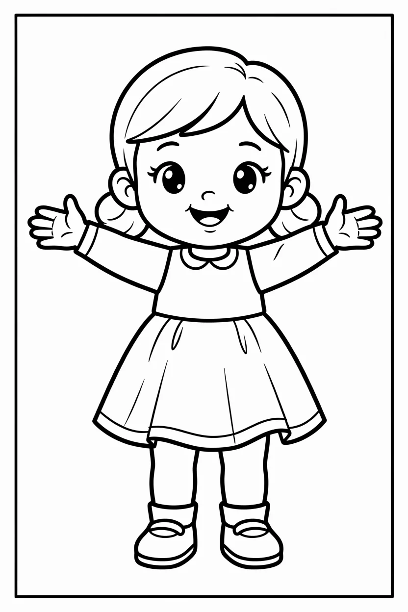 Desenhos de Boneca para Imprimir e Colorir