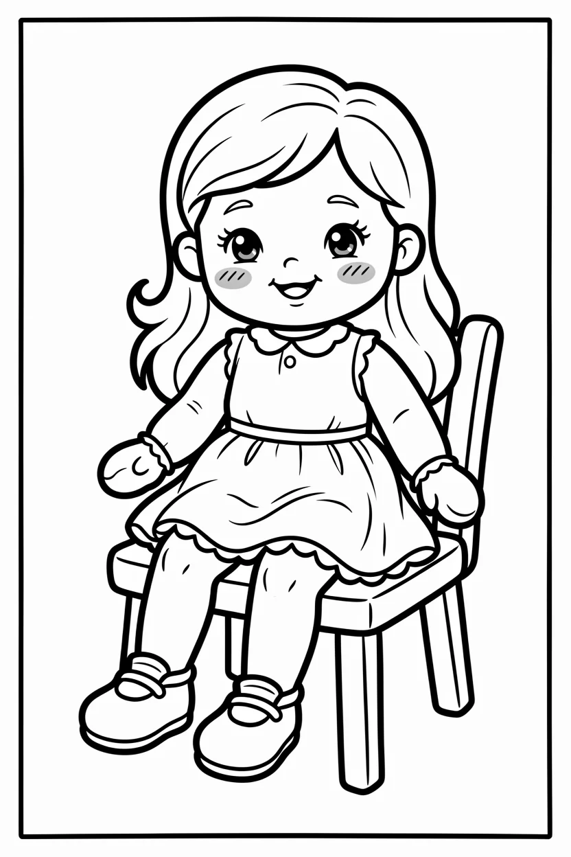 Desenhos de Boneca para Imprimir e Colorir