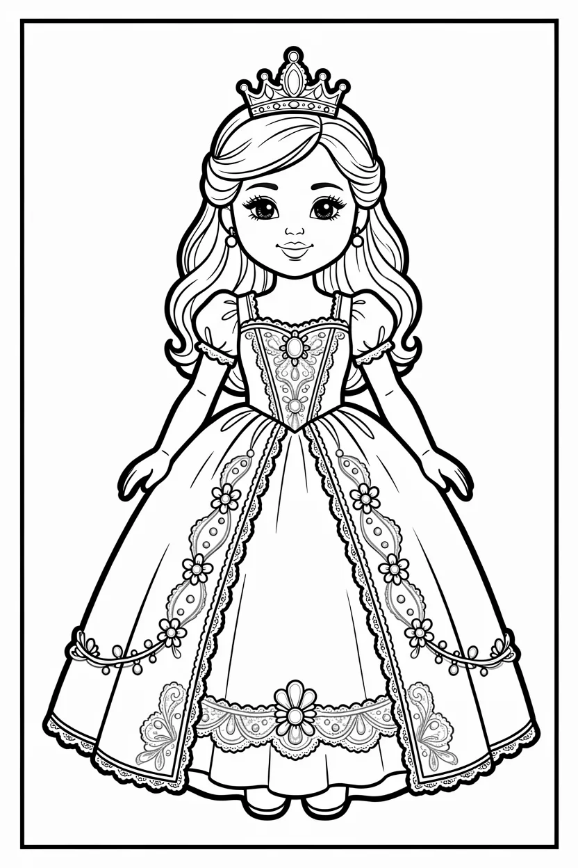Desenhos de Boneca para Imprimir e Colorir