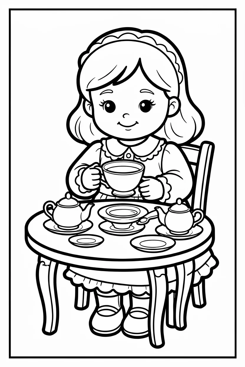 Desenhos de Boneca para Imprimir e Colorir