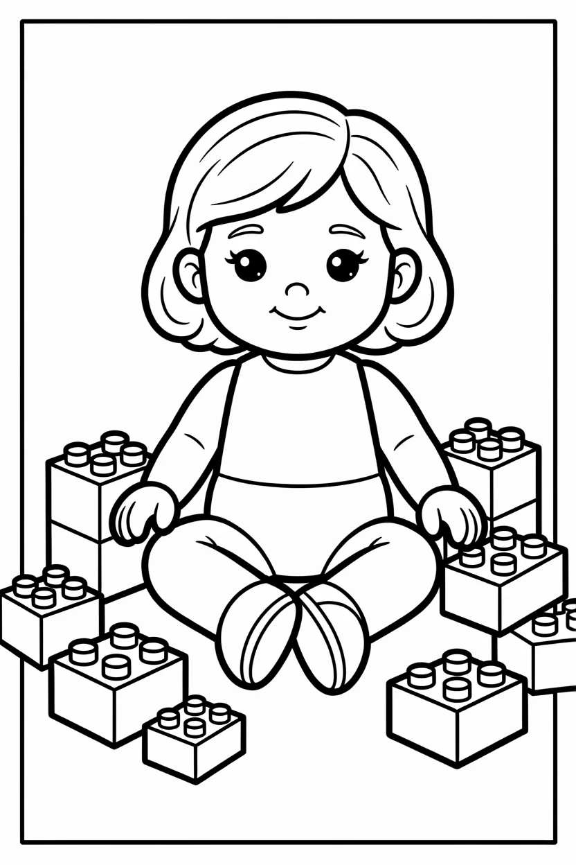 Desenhos de Boneca para Imprimir e Colorir
