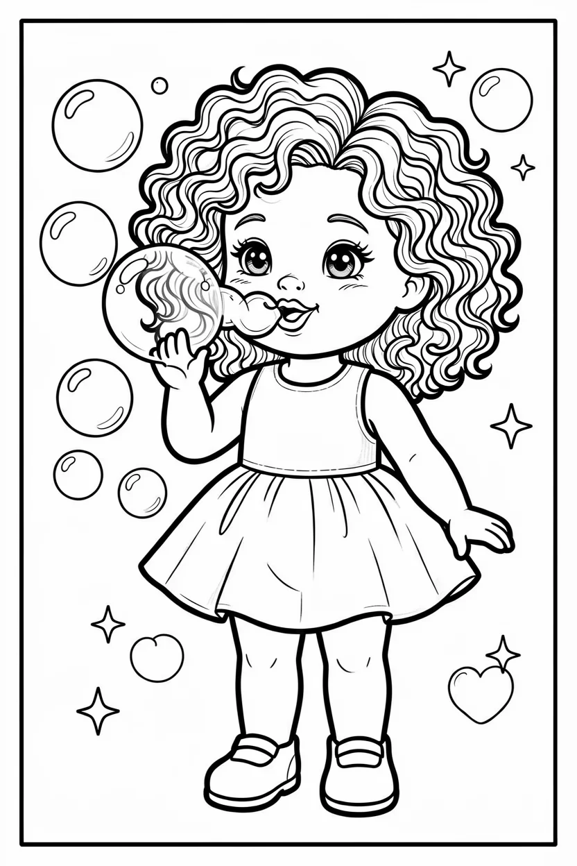 Desenhos de Boneca para Imprimir e Colorir