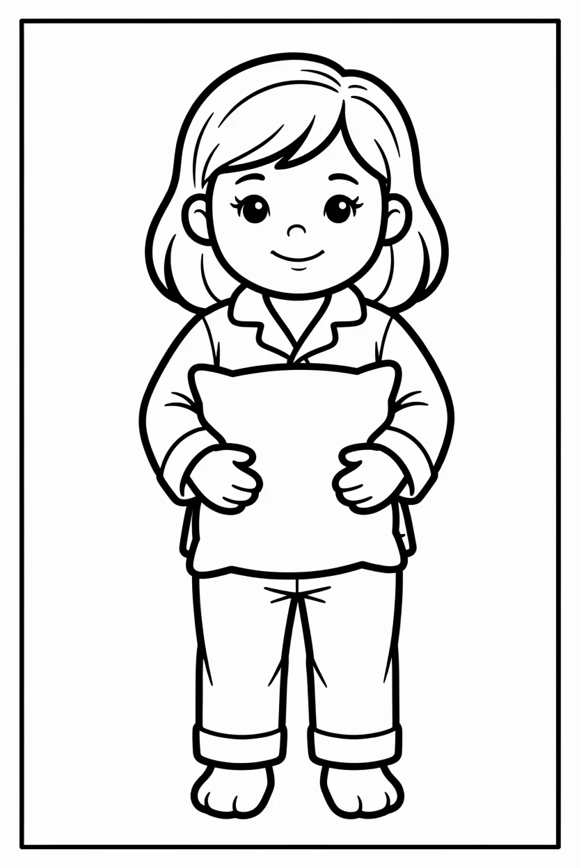 Desenhos de Boneca para Imprimir e Colorir