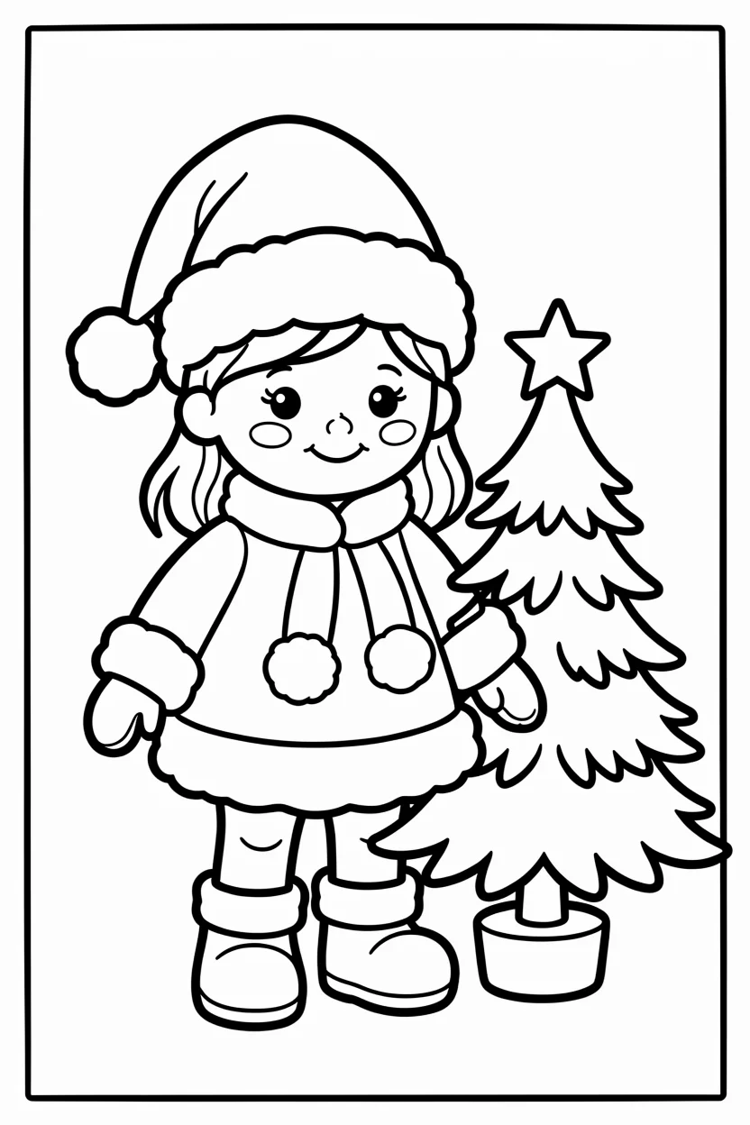 Desenhos de Boneca para Imprimir e Colorir