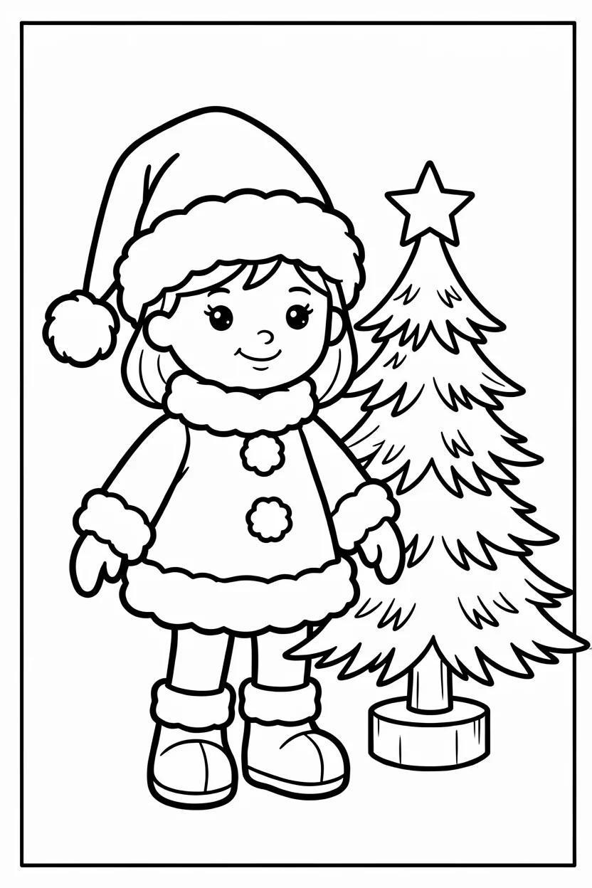 Desenhos de Boneca para Imprimir e Colorir