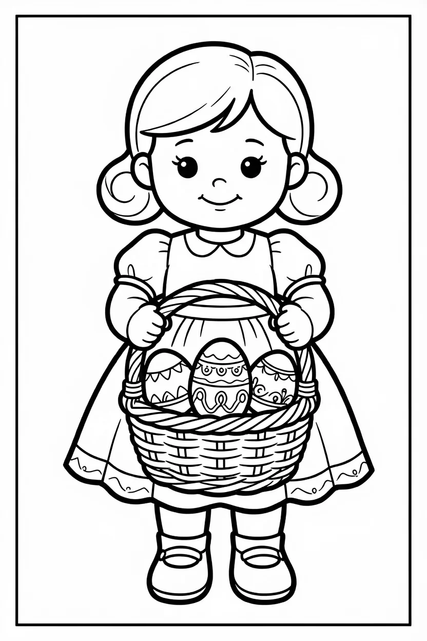 Desenhos de Boneca para Imprimir e Colorir
