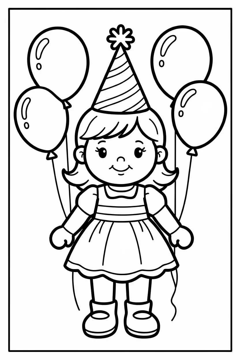 Desenhos de Boneca para Imprimir e Colorir