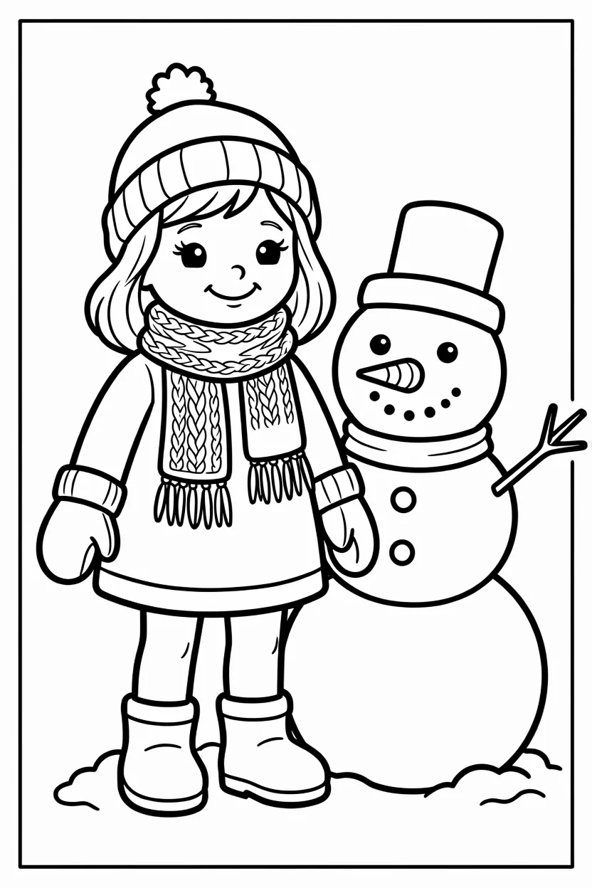 Desenhos de Boneca para Imprimir e Colorir