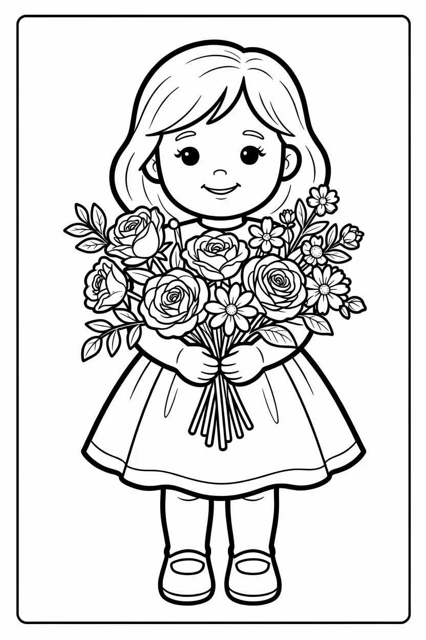 Desenhos de Boneca para Imprimir e Colorir