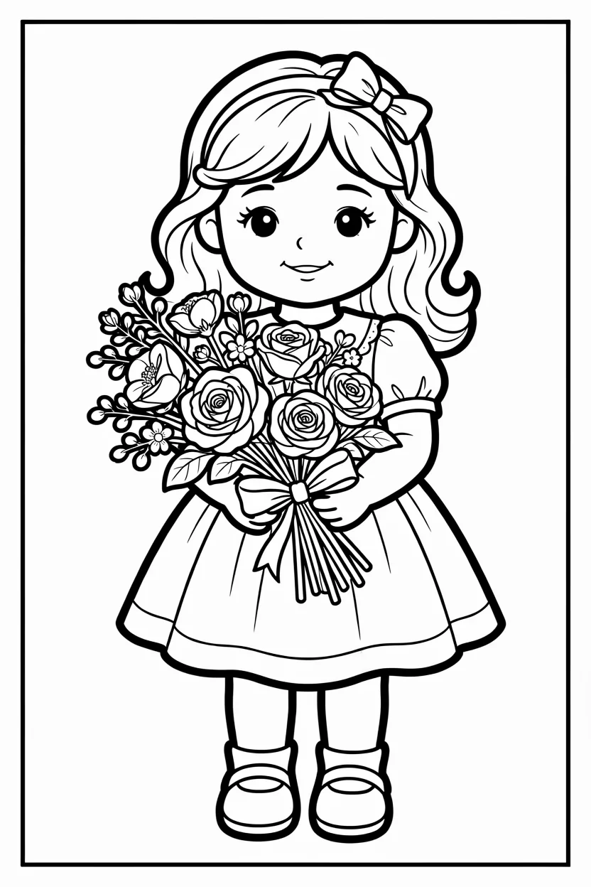 Desenhos de Boneca para Imprimir e Colorir