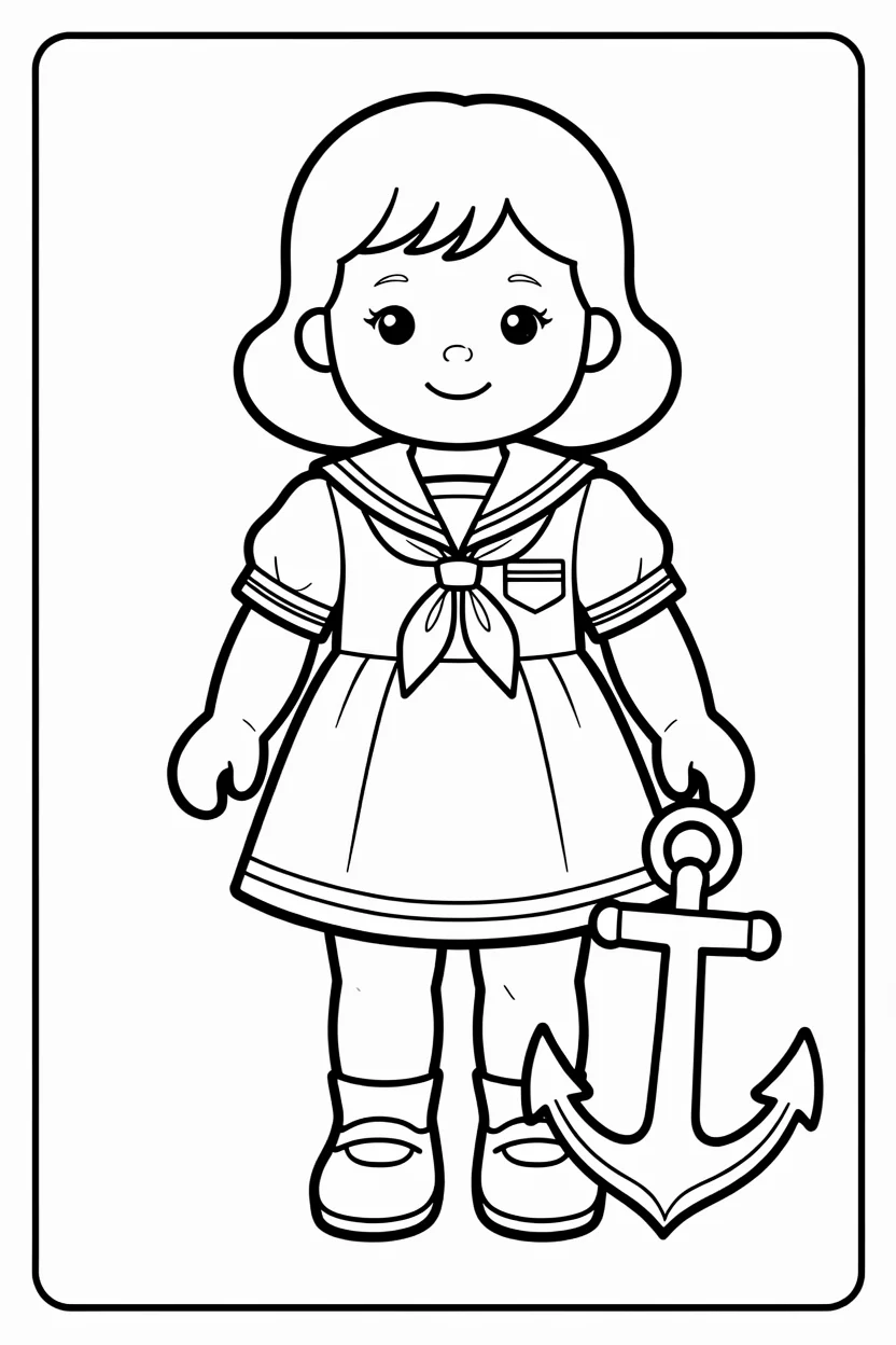 Desenhos de Boneca para Imprimir e Colorir