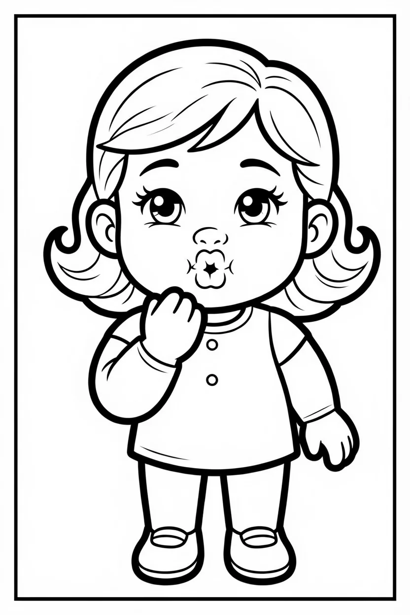 Desenhos de Boneca para Imprimir e Colorir