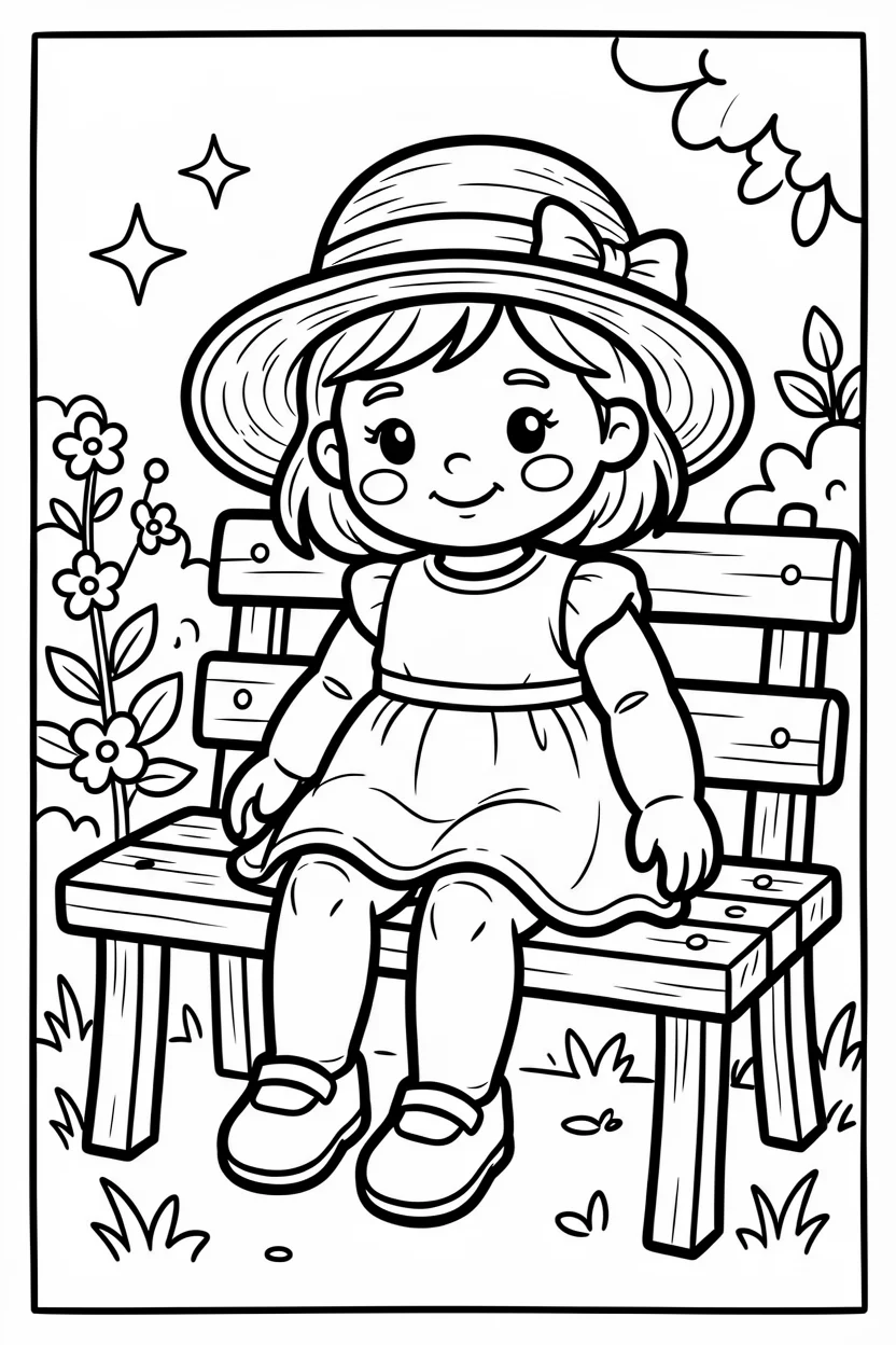 Desenhos de Boneca para Imprimir e Colorir