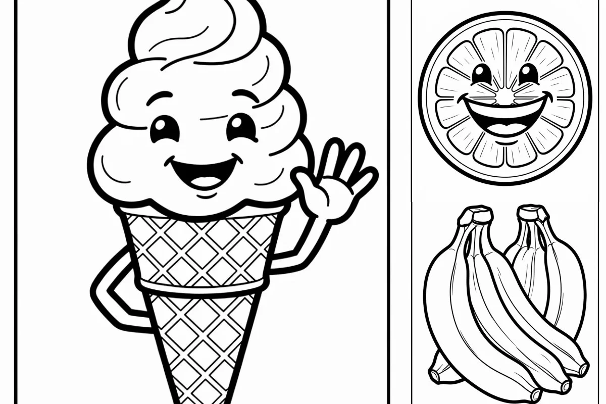 Desenhos de Comida para Imprimir e Colorir